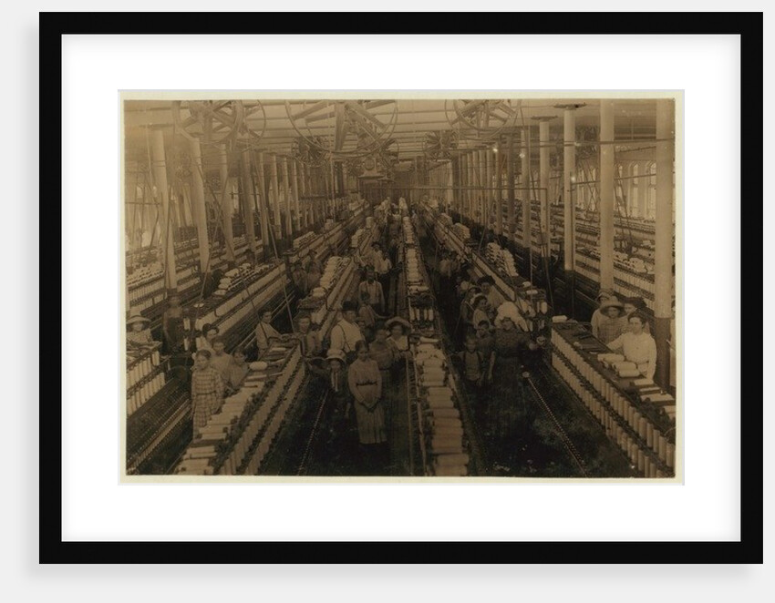 Children working in the spinning room at Magnolia Cotton Mills, Mississippi, 1911 by Lewis Wickes Hine