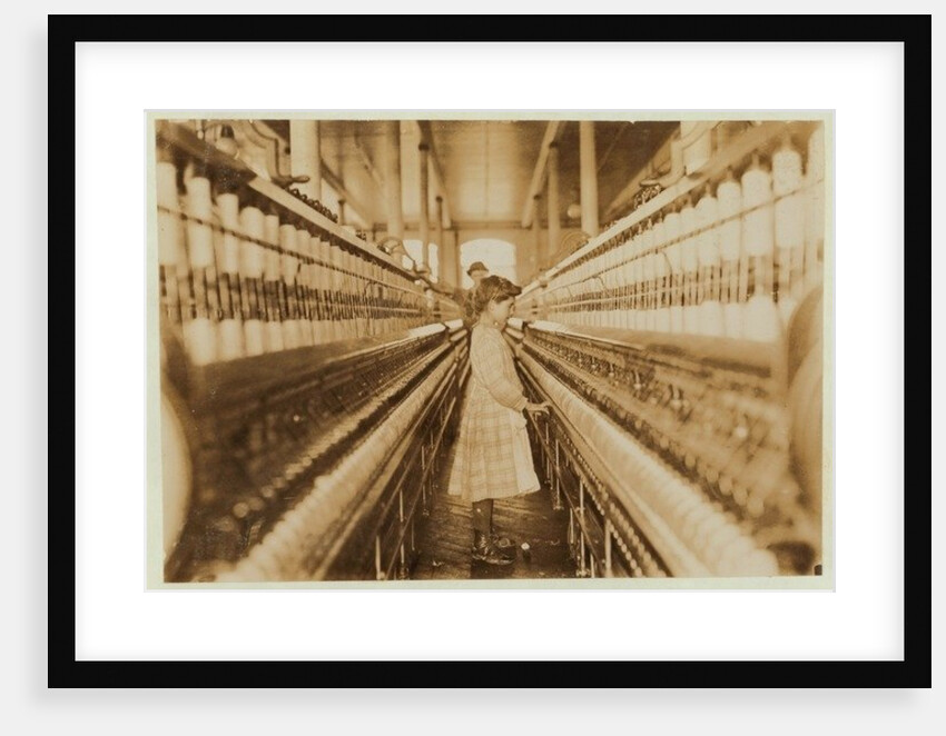 Spinner in Lancaster Cotton Mills, South Carolina, 1908 by Lewis Wickes Hine