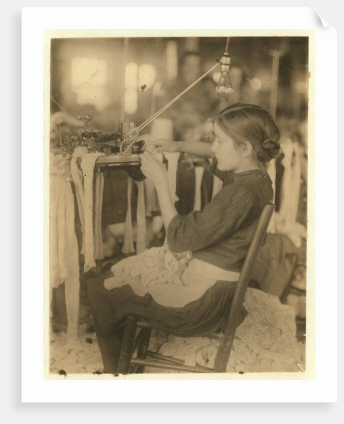 Cherokee Hosiery Mill, Rome, Georgia employing turners and loopers aged 8 and 9, 1913 by Lewis Wickes Hine