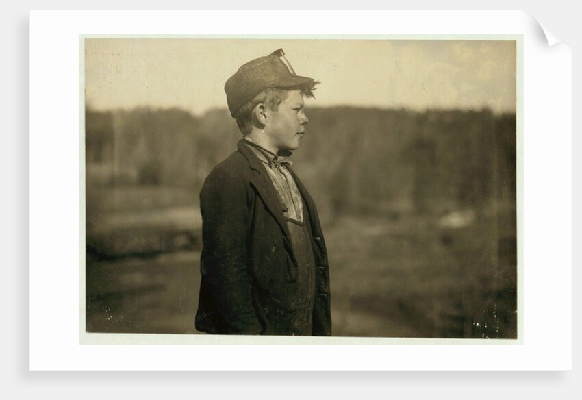 Dave, a young 'pusher', moving trams and coal, at Bessie Mine, Alabama, 1910 by Lewis Wickes Hine
