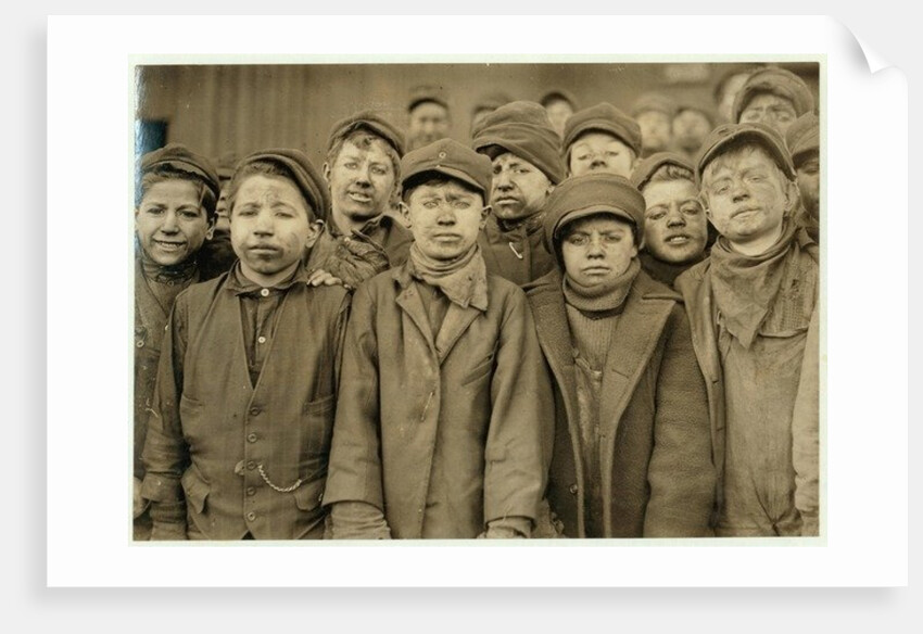 Breaker boys at Hughestown Borough Coal Co. Pittston, Pennsylvania, 1911 by Lewis Wickes Hine