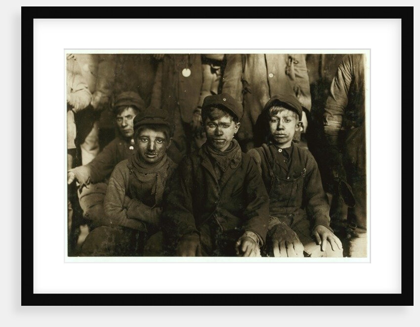 Breaker boys at Hughestown Borough Coal Co. Pittston, Pennsylvania, 1911 by Lewis Wickes Hine