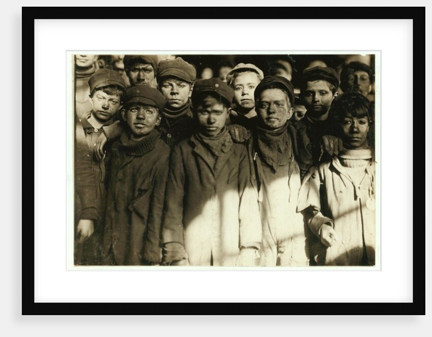 Breaker boys at Hughestown Borough Coal Co. Pittston, Pennsylvania, 1911 by Lewis Wickes Hine