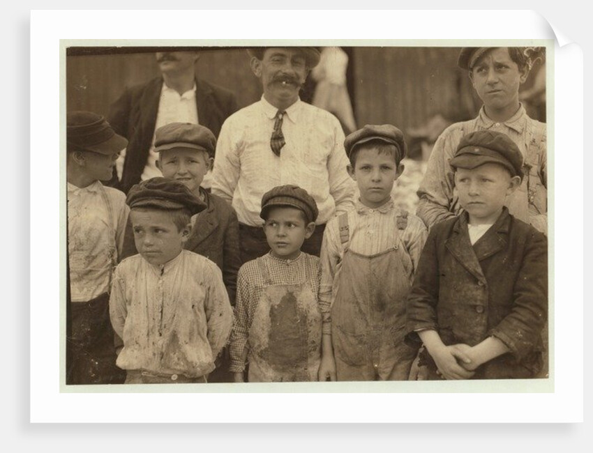 Shrimp-pickers as young as 5 and 8 at the Dunbar, Lopez, Dukate Co, Biloxi, Mississippi, 1911 by Lewis Wickes Hine