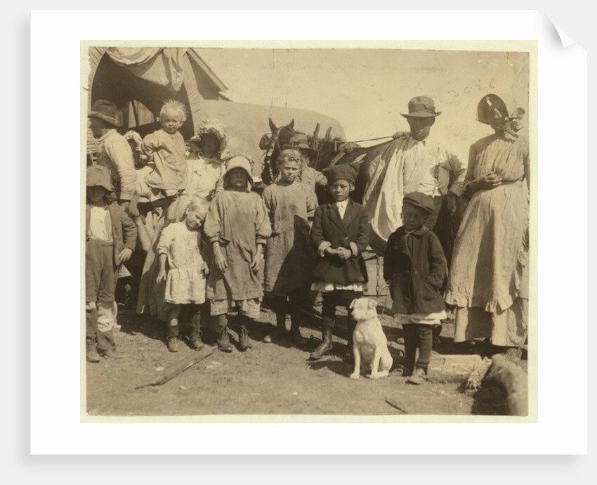 Itinerant cotton pickers leaving a farm near McKinney, Texas after picking a bale and a half of cotton a day, 1913 by Lewis Wickes Hine