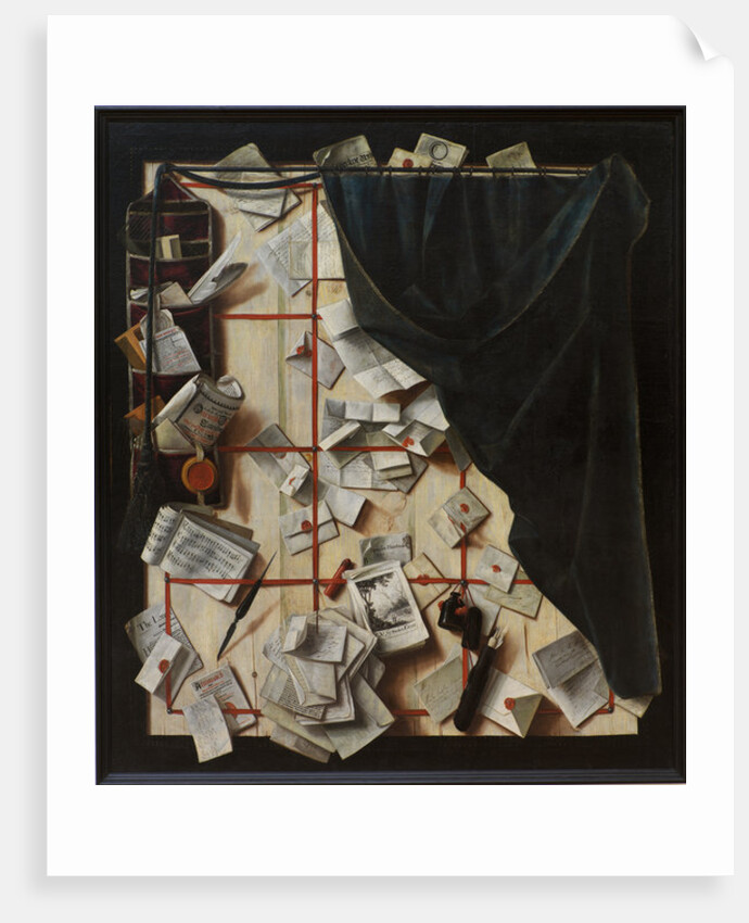 Trompe l'oeil. Board Partition with Letter Rack and Music Book, 1668 by Cornelis Norbertus Gijsbrechts