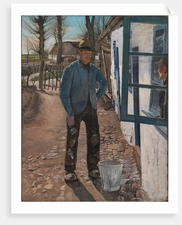 Whitewashing the Old House, 1908 by Laurits Andersen Ring