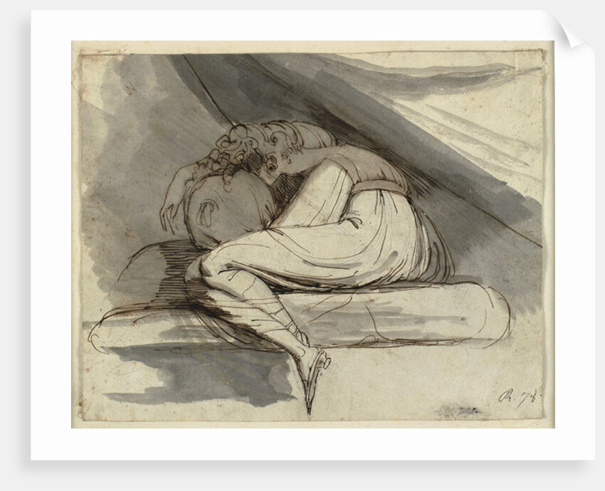 Woman Sitting, Curled up, after 1778 by Henry Fuseli