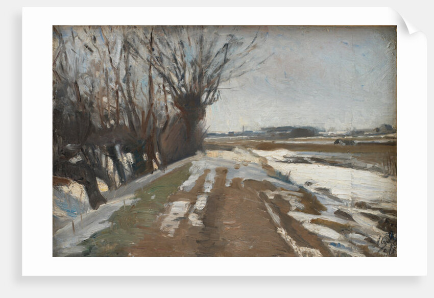 Winter Landscape. Utterslev near Copenhagen, 1887 by Albert Gottschalk