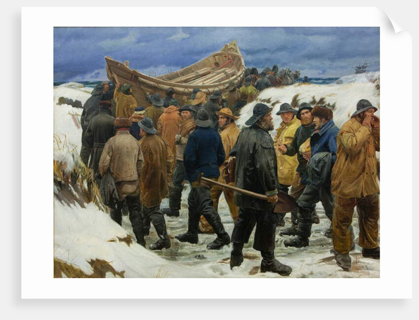 The Lifeboat is Taken through the Dunes, 1883 by Michael Peter Ancher