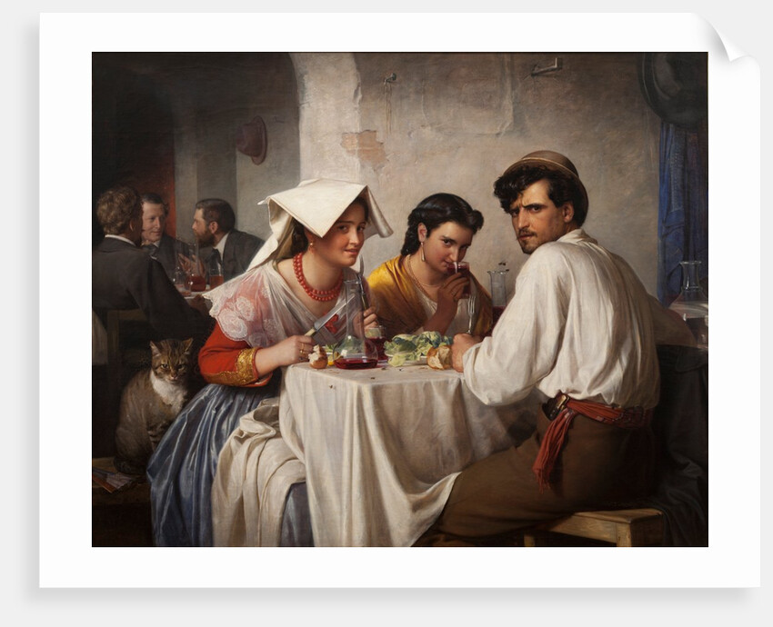 In a Roman Osteria, 1866 by Carl Bloch