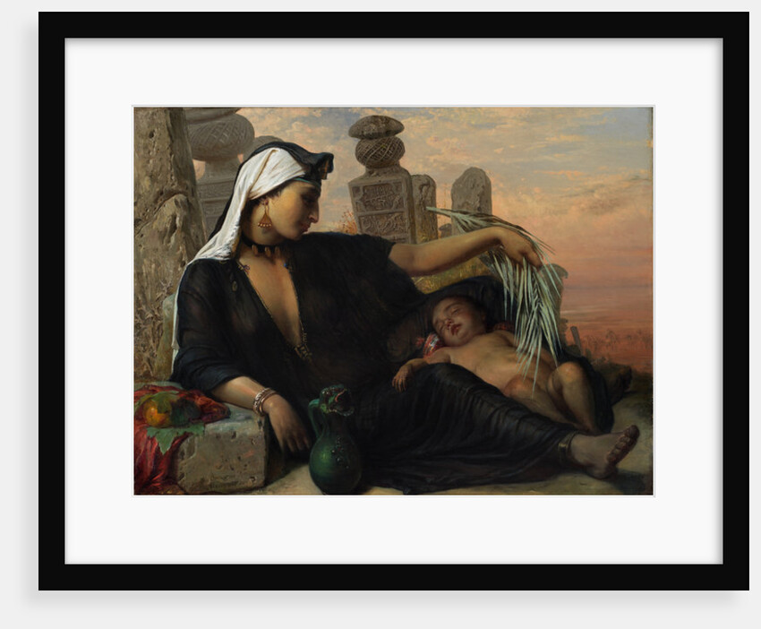 An Egyptian Fellah Woman with her Baby, 1872. by Elisabeth Maria Anna Jerichau-Baumann