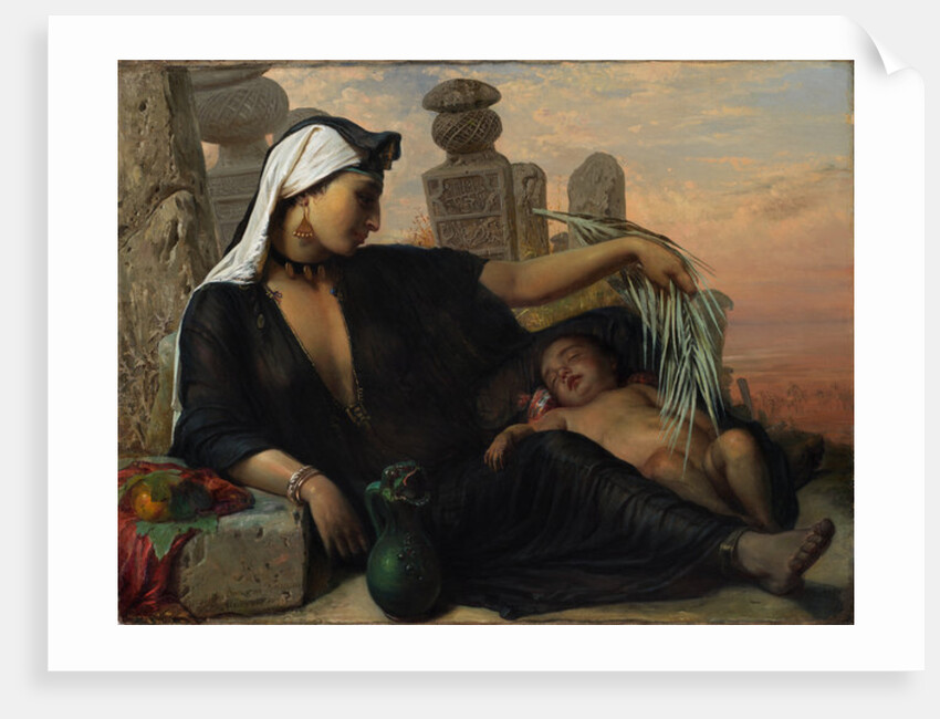 An Egyptian Fellah Woman with her Baby, 1872. by Elisabeth Maria Anna Jerichau-Baumann