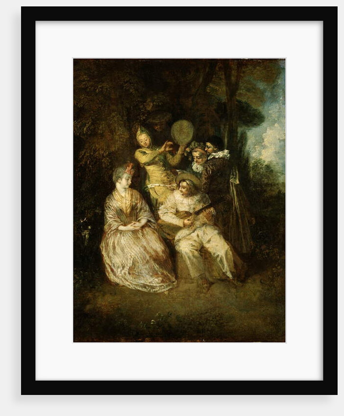 The Italian Serenade by Jean Antoine Watteau