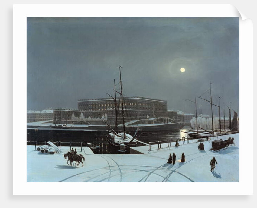 View of the Royal Palace of Stockholm in Winter by Baron Karl-Stefan Bennet