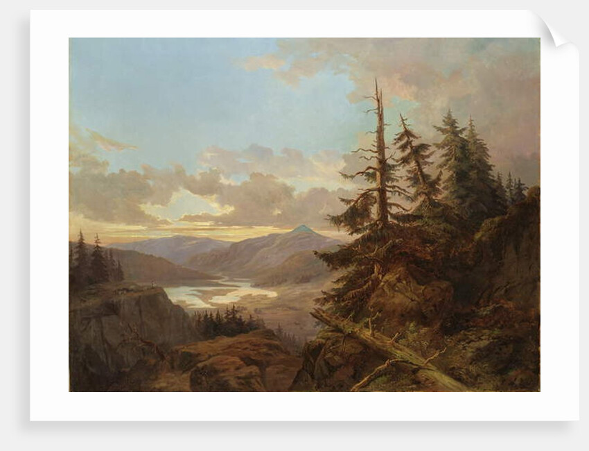 Norwegian Landscape in the Light of the Early Morning, 1863 by Carl XV or Karl Ludvig Eugene
