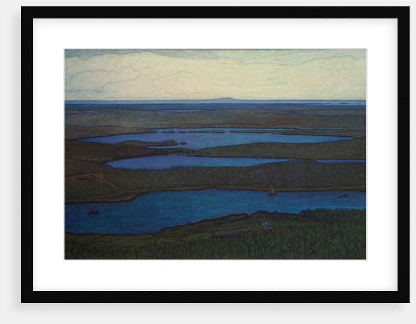 Over Forest and Lake, 1908 by Otto Hesselbom