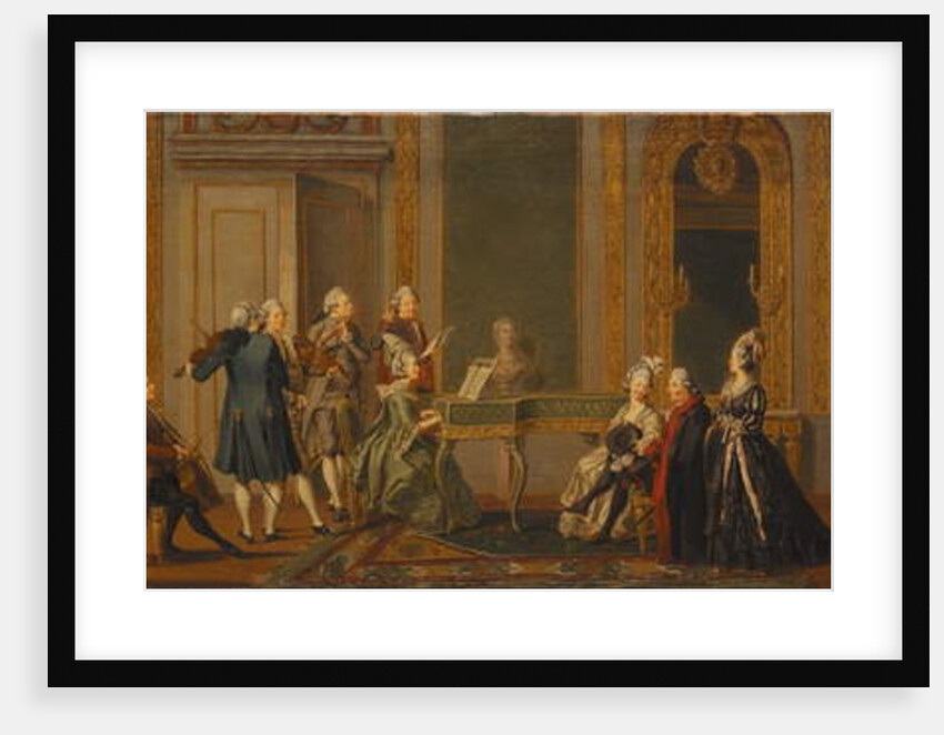 Gustavian Style Interior with a Musical Party by Pehr Hillestrom