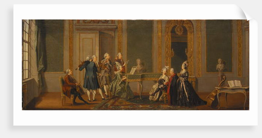 Gustavian Style Interior with a Musical Party by Pehr Hillestrom