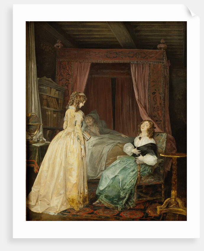 Queen Kristina of Sweden Visiting Professor Saumaise 1794 by Niclas II Lafrensen