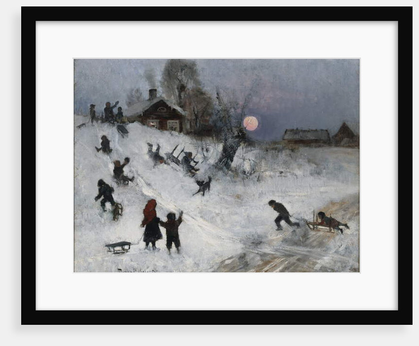 Sledging, 1882 by Bruno Andreas Liljefors