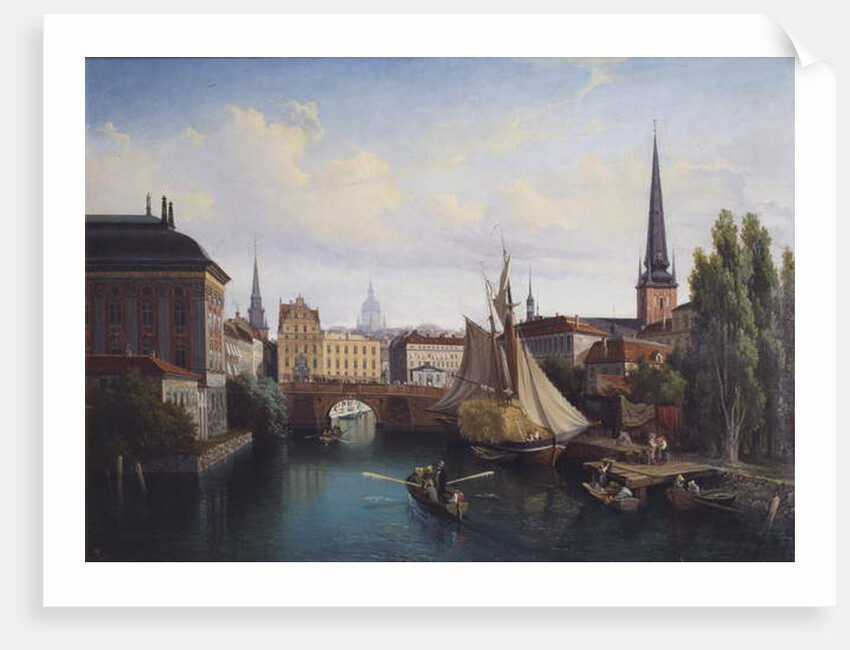 View of the Riddarholmskanalen, Stockholm in 1835, 1880 by Gustav Palm