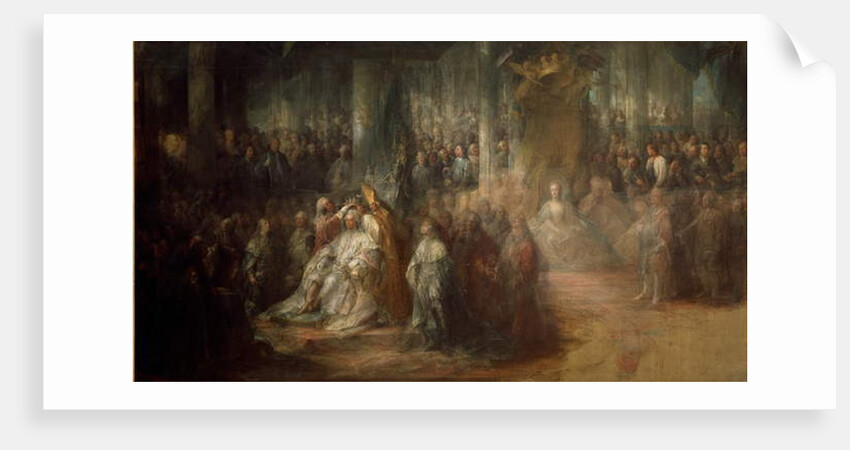 The Coronation of King Gustav III of Sweden by Carl Gustaf Pilo