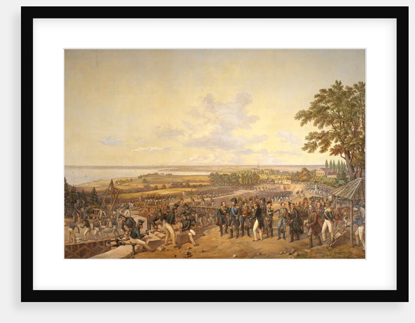 King Carl XIV Johan of Sweden Visiting the Canal Locks at Berg in 1819, 1856 by Alexander Wetterling