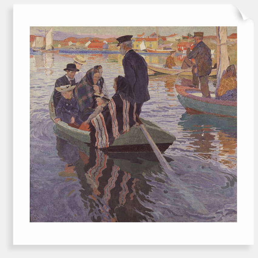 Church Goers in a Boat, 1909 by Carl Wilhelm Wilhelmson