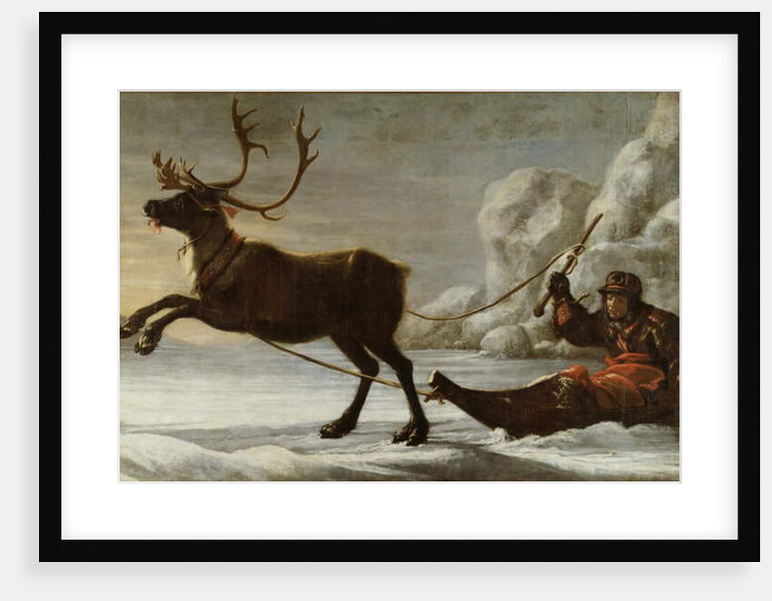 Abraham Renstirna Dressed as a Lapp and his Reindeer by David Klocker Ehrenstrahl