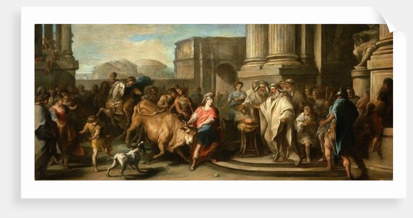 Theseus Taming the Bull of Marathon, c.1730 by Carle van Loo