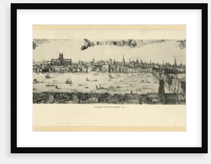 Panorama of London, 1616 by Nicolaes Jansz Visscher