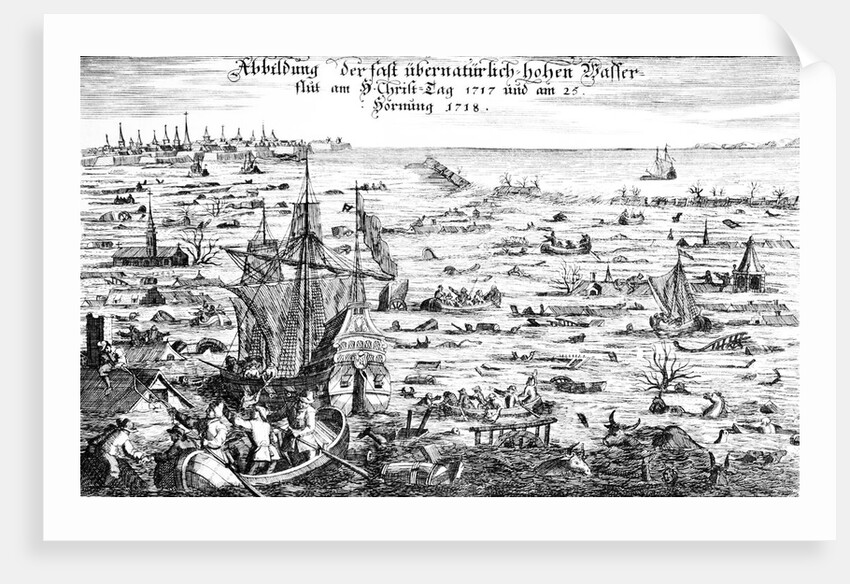 The Christmas Flood of 1717, 1719 by Dutch School