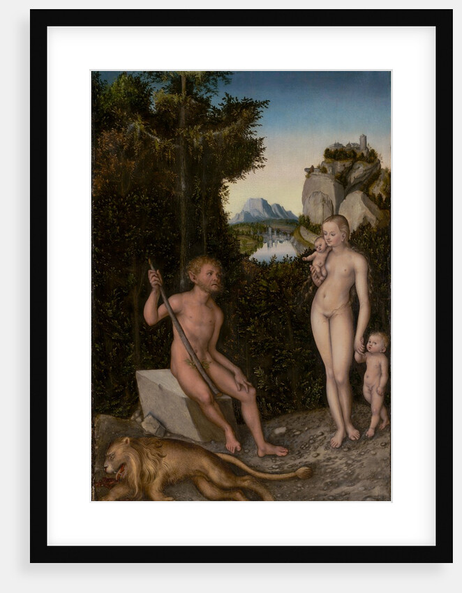 A Faun and His Family with a Slain Lion, c.1526 by Lucas the Elder Cranach