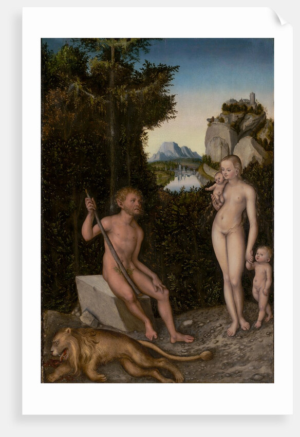 A Faun and His Family with a Slain Lion, c.1526 by Lucas the Elder Cranach