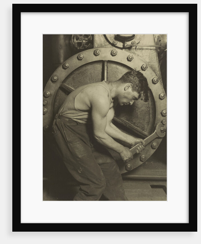 Mechanic and Steam Pump, 1921 by Lewis Wickes Hine