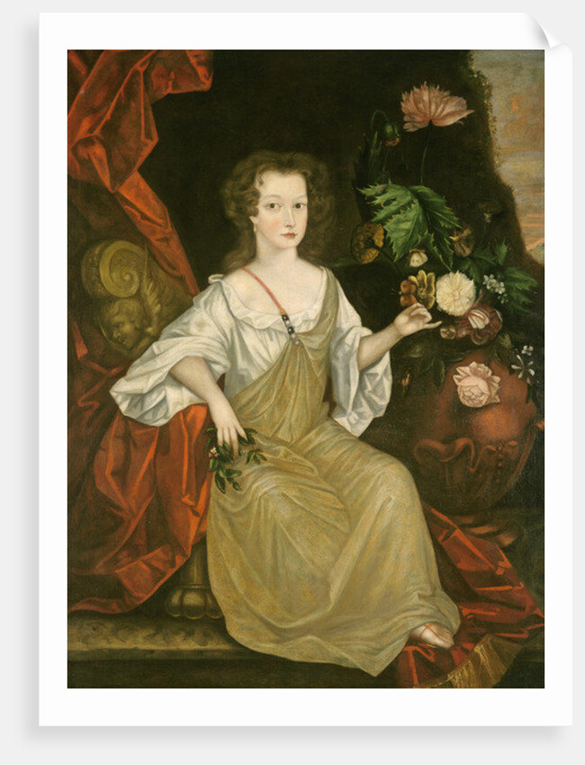 Young woman with a butterfly, c.1710 by American School