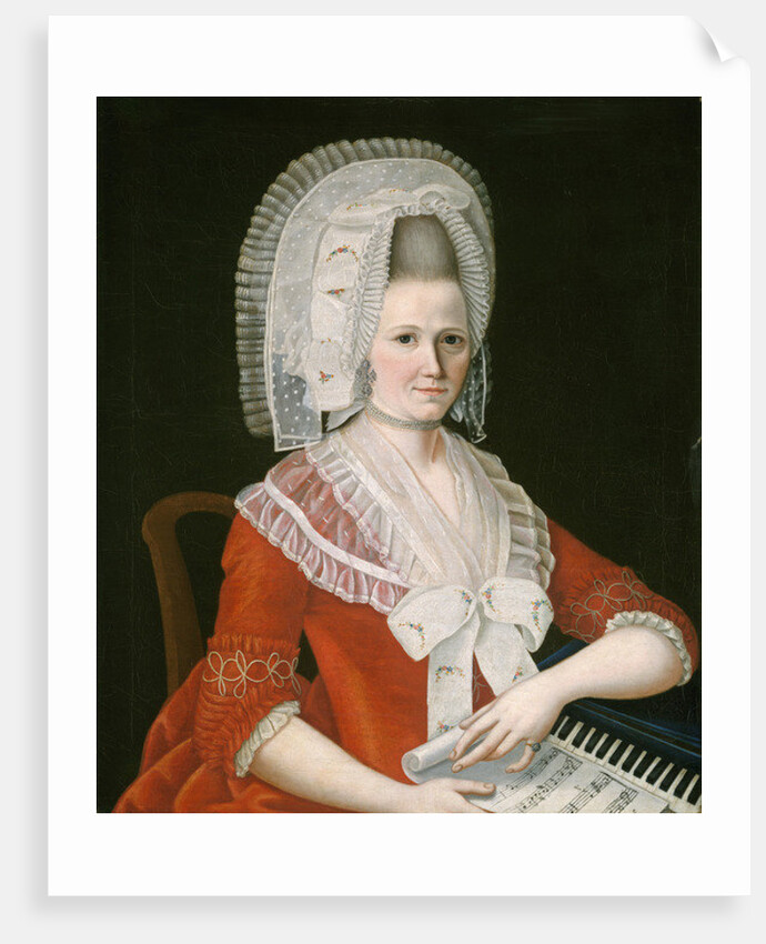 Lady Wearing a Large White Cap, c.1780 by American School