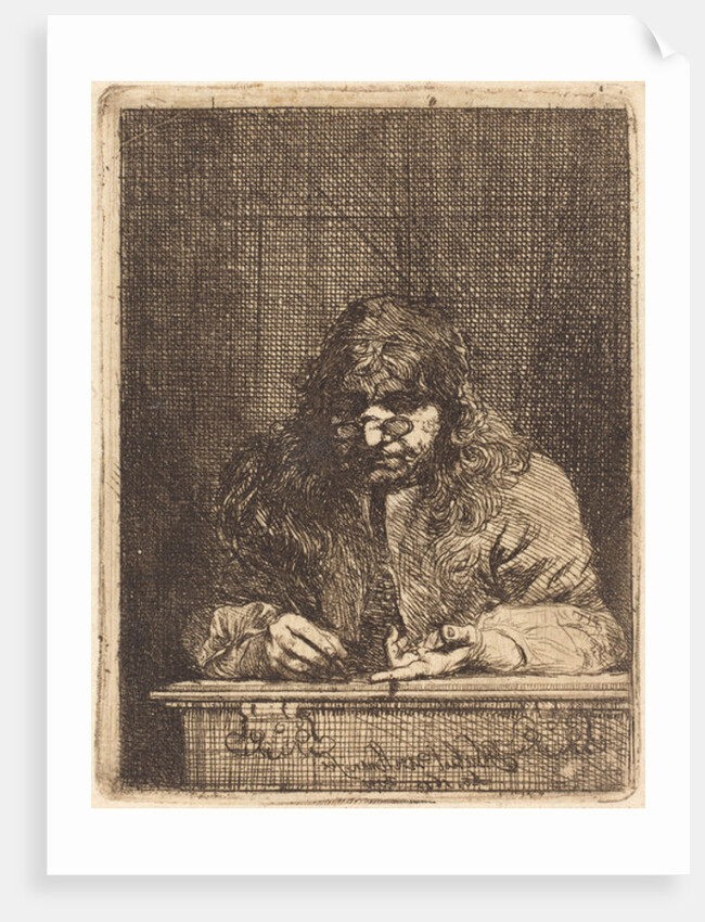 Self-Portrait Drawing , 1675 by Michael Leopold Willmann