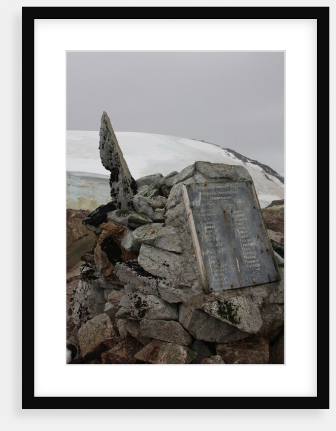 Plaque at the summit of Petermann Island, Antartica by Anonymous
