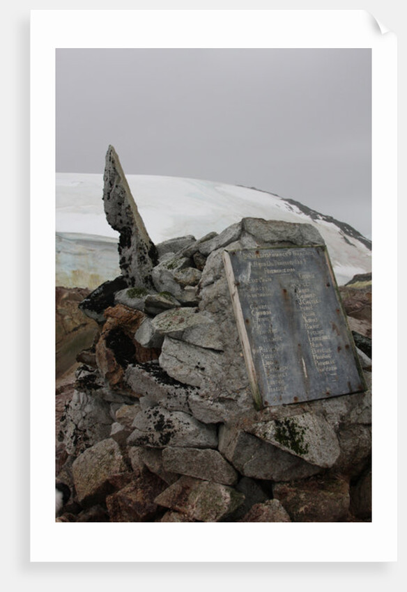 Plaque at the summit of Petermann Island, Antartica by Anonymous