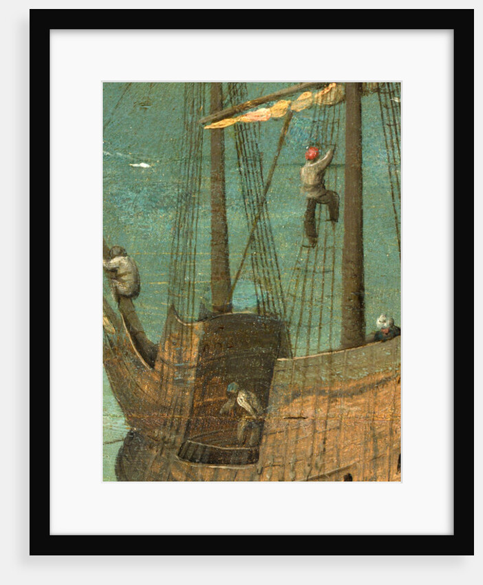 Ship rigging detail from Tower of Babel, 1563 by Pieter the Elder Bruegel