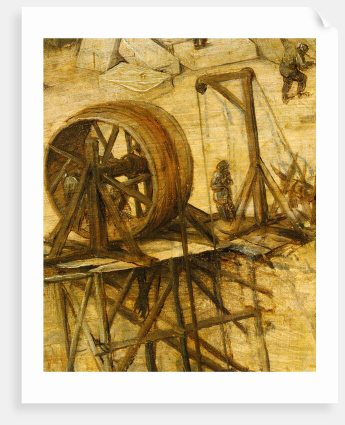 Crane detail from Tower of Babel, 1563 by Pieter the Elder Bruegel