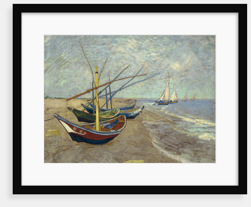 Fishing Boats on the Beach at Saintes-Maries-de-la-Mer, 1888 by Vincent van Gogh