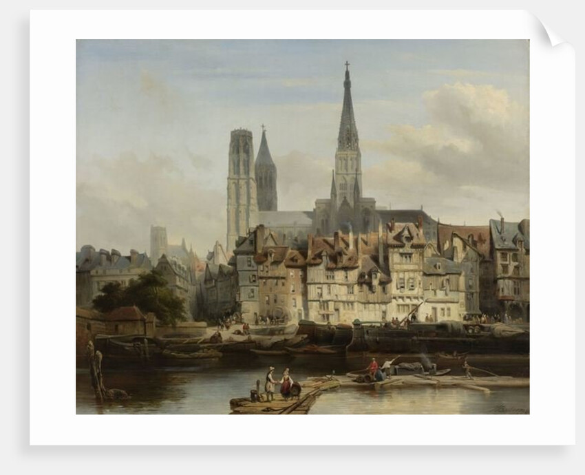 The Quay de Paris in Rouen, Johannes Bosboom, 1839 by Johannes Bosboom