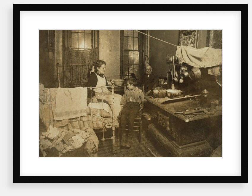 Jimmie Chinquanana 'below grade' category, at home in New York behind the family shop, 1913 by Lewis Wickes Hine