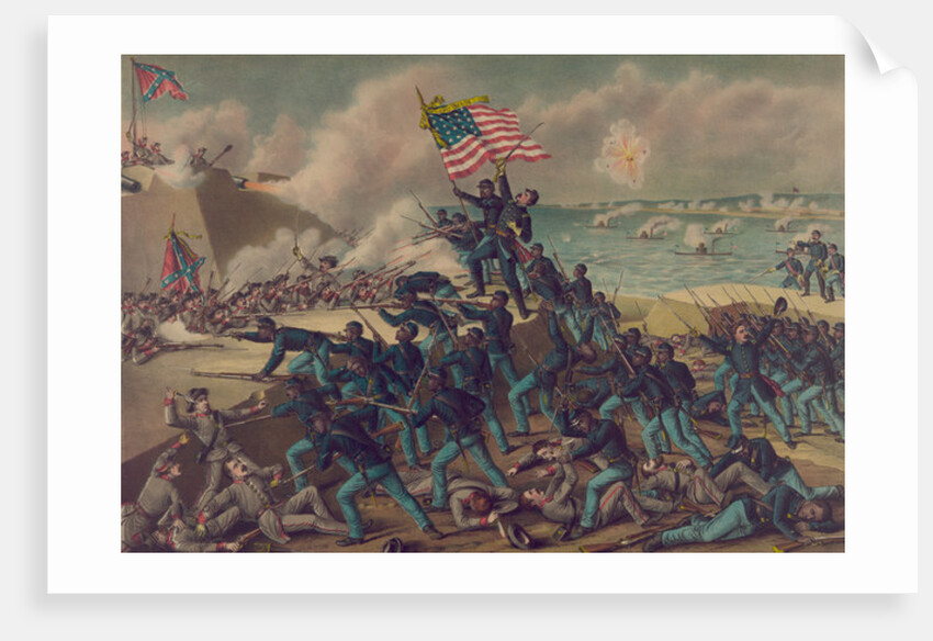 Storming Fort Wagner, 1890 by Kurz and Allison