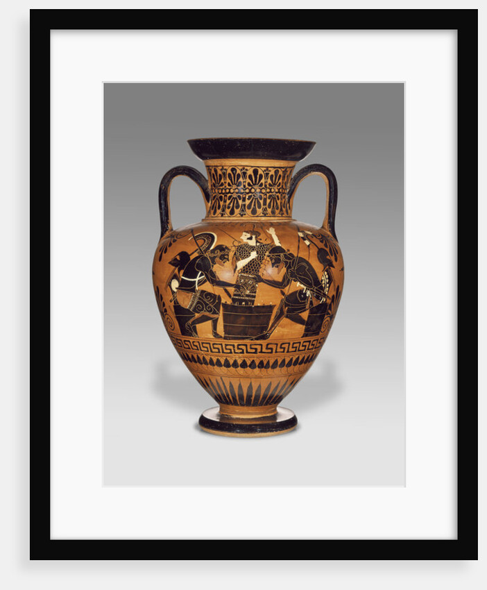 Athenian Attic black-figure neck amphora with Ajax and Achilles, c.510 BC by Greek school