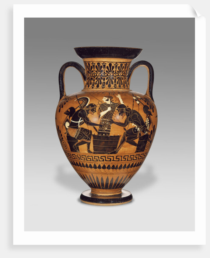 Athenian Attic black-figure neck amphora with Ajax and Achilles, c.510 BC by Greek school