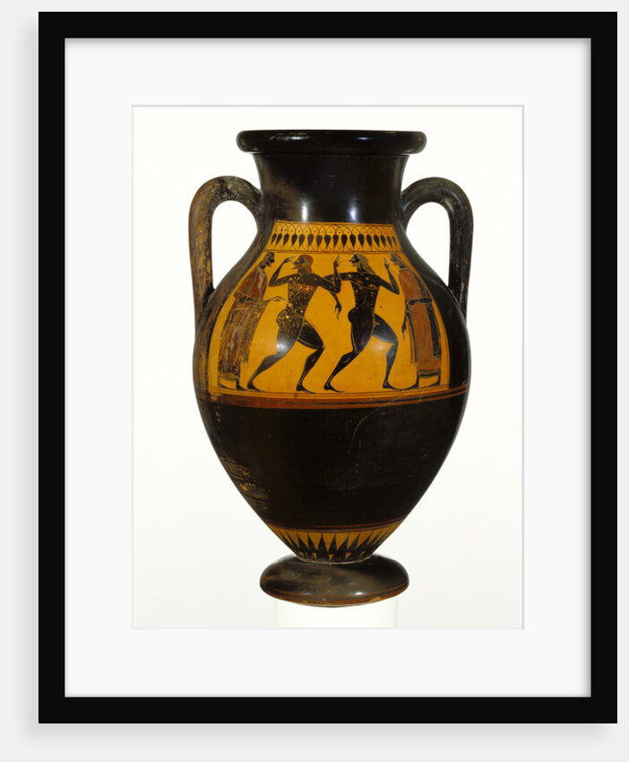Athenian Attic black-figure amphora with dancers, c.540-30 BC by Greek school